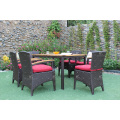 Elegant Patio Garden Resin Rattan Coffee and Dining Set Mobília de vime